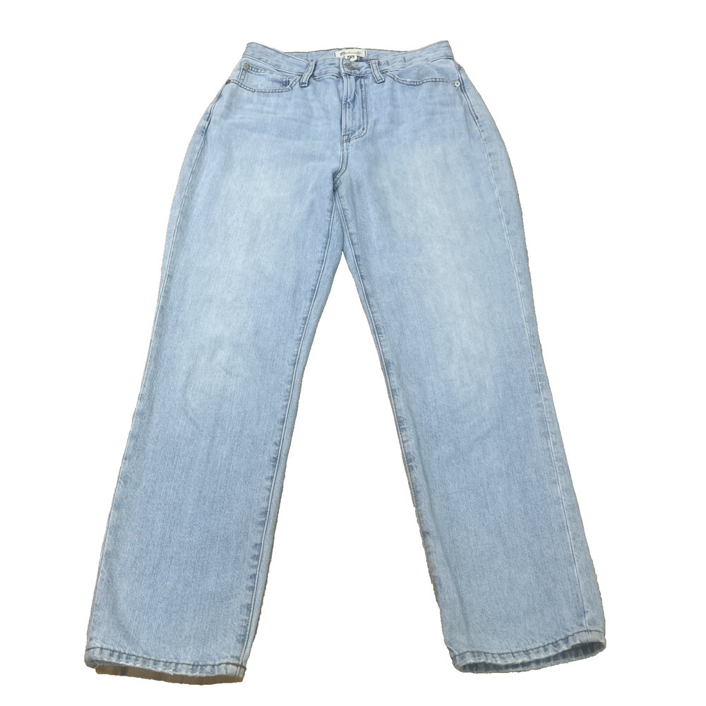Madewell Curvy Perfect Vintage Jeans Womens 27 Light Wash Straight Leg Distress